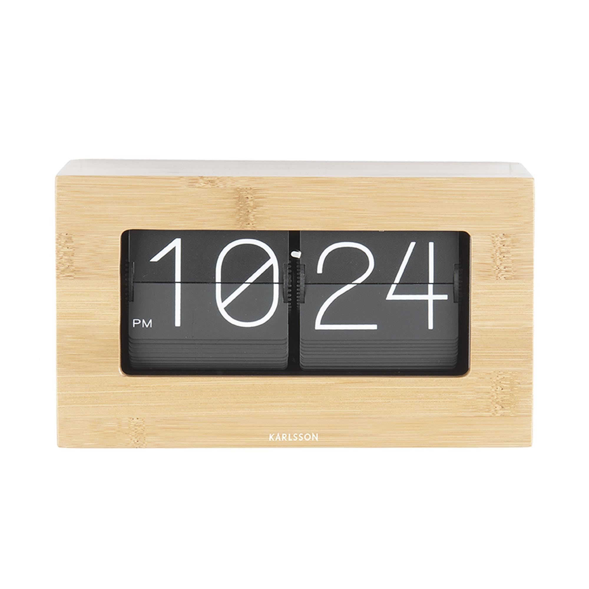 Karlsson Flip Clock Bamboo