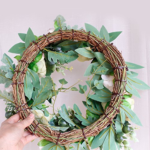 Etbotu Simulation Peony Wreaths,Floral Garland,Wedding Decoration Household Wall Hanging Flowers,Pink