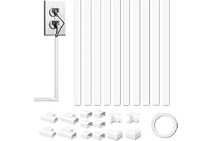 157 in Cable Cord Hider, Cable Management Cord Covers for Wires on Wall, Paintable One-Cord Cable Concealer 10X L15.7 X W0.6X