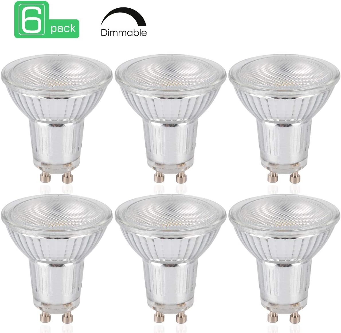 GU10 LED Bulbs, Dimmable MR16 LED Bulb 50 Watt Halogen Equivalent