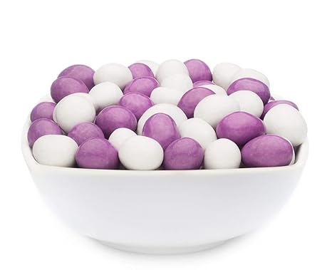 CrackersCompany 'White & Purple Peanuts' (1 x 950g in Membrandose groß) Vollmilchschokonüsse Weiß und Lila - Erdnuss weiß und