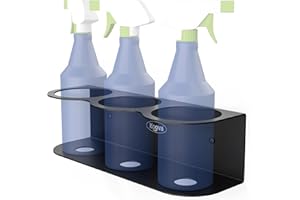 Koova 3 All-Purpose Spray Bottle Holder | Easy Install Wall Mount Hardware Included | Heavy-Duty Powder Coated Steel Storage Rack for Garage And Home | Craft Workspace Paint Bottle Organizer USA Made