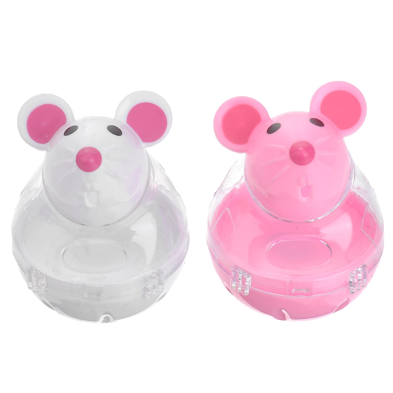 POPETPOP 2pcs Cat Leakage Toys Mouse Shape Cat Treat Dispenser Ball Toy Snack Feeder Tumbler Toy