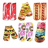 Zmart Women's Cotton Ankle Socks 3D Multi Pattern Printed Pack of 6