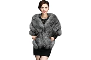 ELFJOY Luxury Faux Fur Shawl for Women Winter Fur Coat Wedding Party Fur Stole Wraps for Evening Dresses