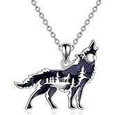 YFN Wolf/Dragon Necklace Sterling Silver Wolf Pendant Jewelry Gifts for Women Men