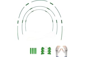 SOMXOY 15Pcs Greenhouse Hoops for Raised Garden Beds 4ft Wide Grow Tunnel Up to 3 Set Fiberglass Support Hoops Frame Garden Stakes for Row Cover/Netting/Plants