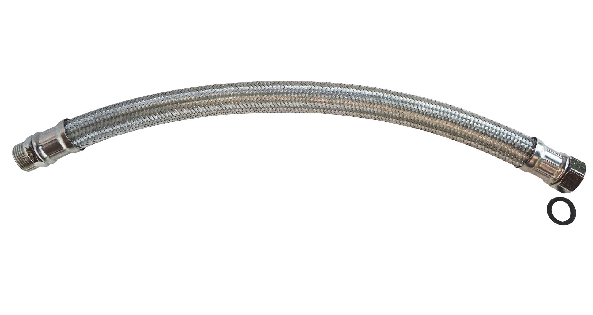 SOMATHERM FOR YOU 5660-50 Flexible M3 / 4 F3 / 4 Heating Hose DN20 Galva L500 MF3/4, Gray