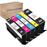 YOUTOOK PGI-280XXL CLI-281XXL Ink Cartridges, Printer Work with PIXMA TS6120 TS6220 TS6320 TS8120 TS8220 TS8320 TR7520 TR8520 TR8620 TS9120 TS9520 TS9521C TS702 Printer