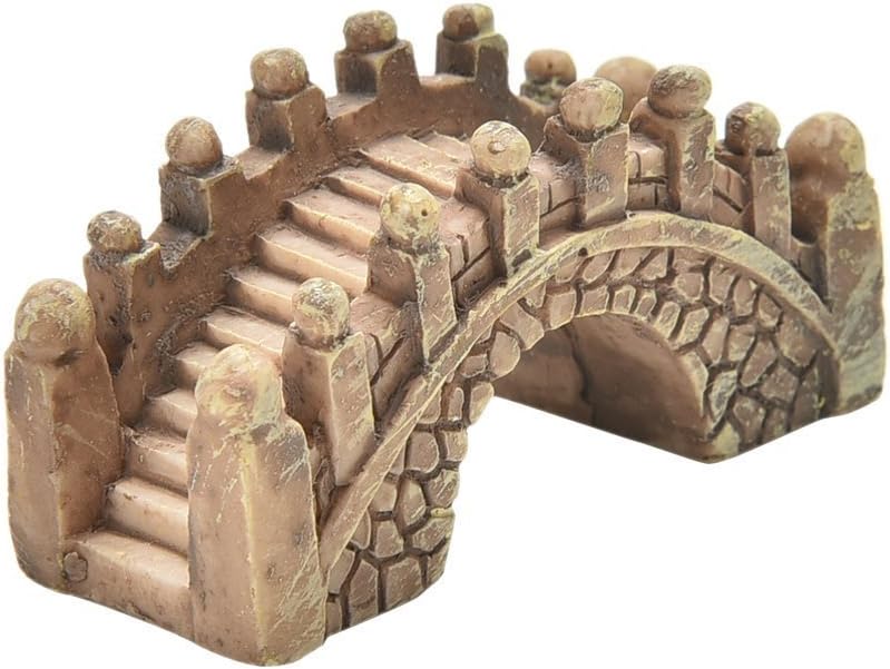 BESTIM INCUK Miniature Fairy Garden Bridge Ornament DIY Dollhouse Decor