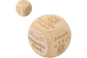 2pcs Quilters Decision Dice, Wooden Creative Knitting Dice Notions with 6 Quilting Tasks Quilters Decision Tools Unique Gifts