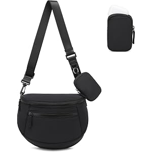 G.Z.LANKIN Taslan Crossbody Bum Bag for Women with RFID Blocking,Lightweight Water-Resistant Quilted Purse for Daily Travel C