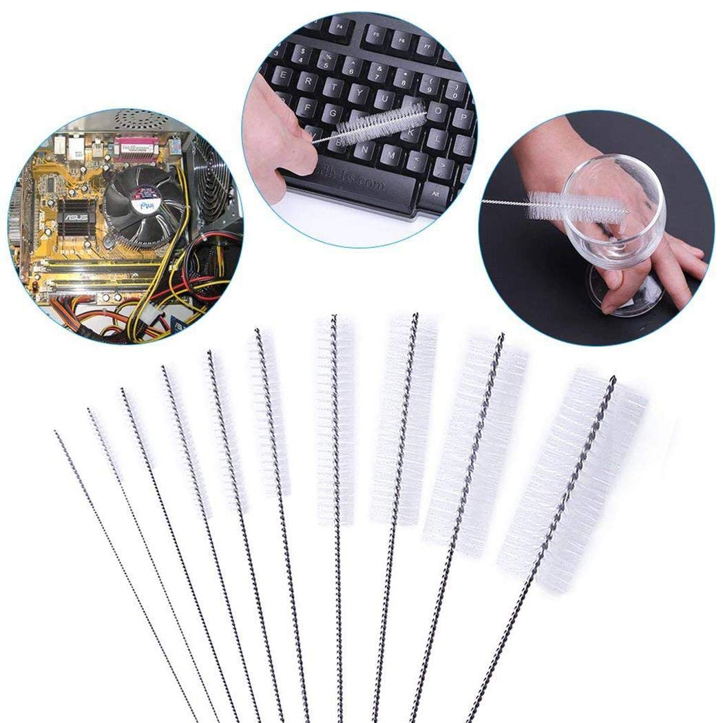 Crofull Baby Stainless Steel Feeding Bottle Straw Soft Handle Spiral Cleaning Brushes Bottle Accessories