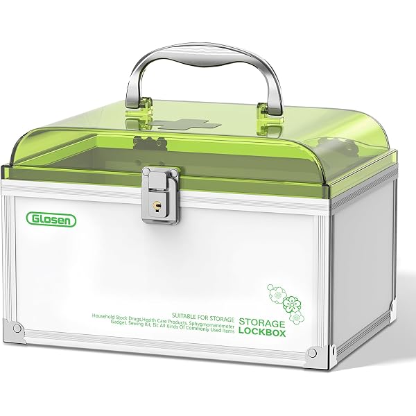 Caja De Almacenamiento De Medicamentos De 3 Capas - Botiquín Con Tapa Y Asas, Organizador Transparente Para Hogar (34x22x24.5 Cm)