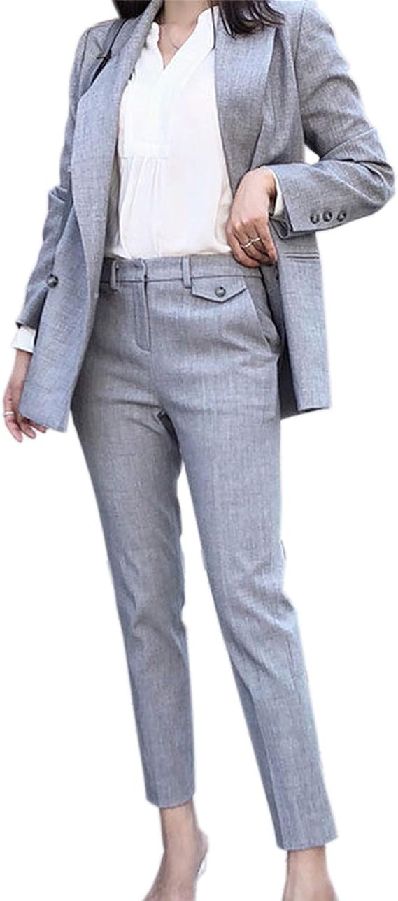 Amazon パンツスーツ レディース セットアップ ズボン パンツスーツ スリム 通勤 事務服 結婚式 ビジネス用 おおきいサイズ パンツスーツ 通販