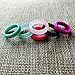DoerDo Silicone Wedding Ring for Women, Durable Rubber Sport Band for Active Style - 6 Rings Pack(Green, Pink, Purple, Black Glitter, Blue Glitter, Transparent Glitter) (6 (16.5mm, 51.83mm))