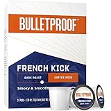 French Kick Single-Serve Pods, Dark Roast, 24 Count, Bulletproof Keto Friendly, 100% Arabica Coffee, Certified Clean Coffee, 