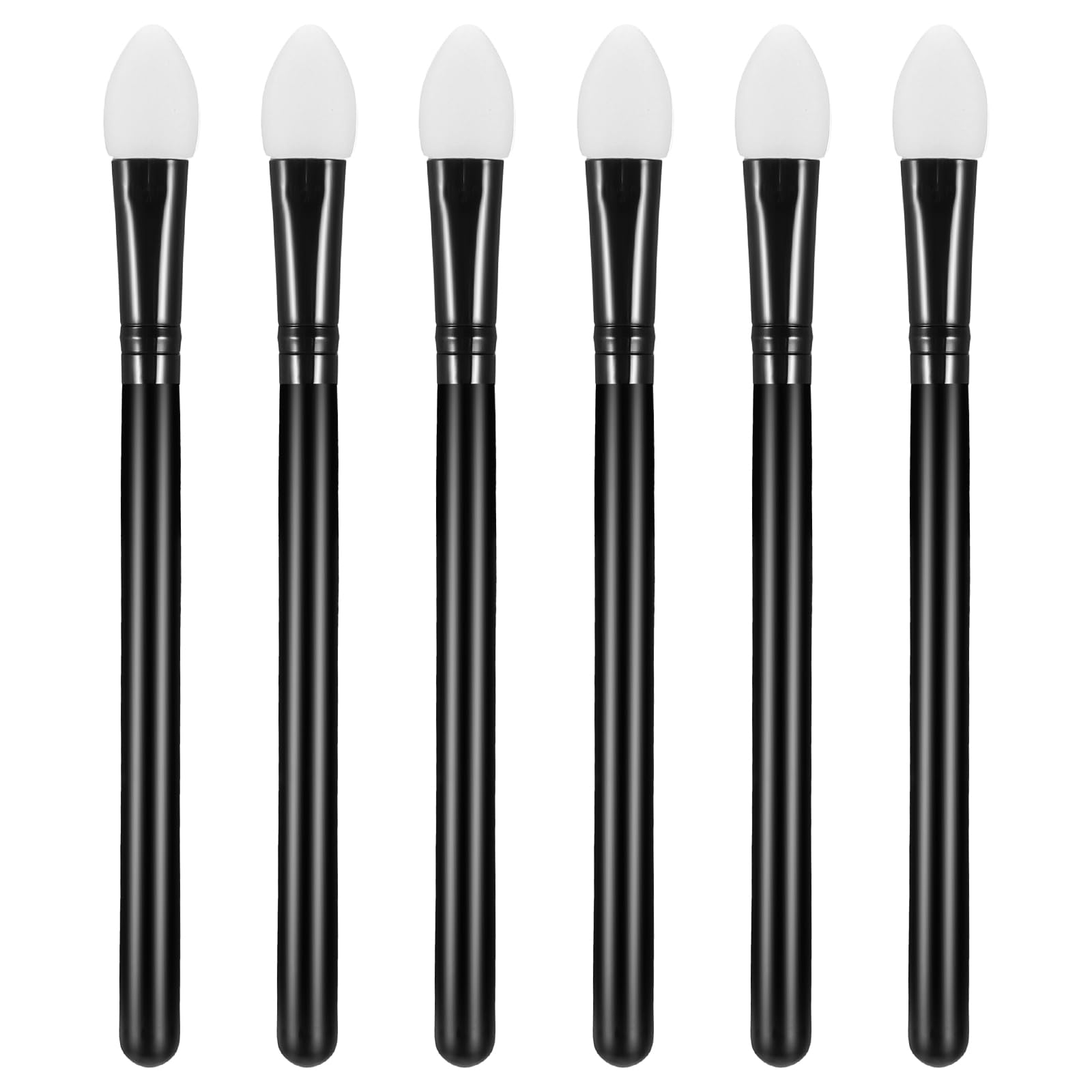 Photo 1 of 6 Pcs Silicone Makeup Brushes Set - Professional Non-Absorbent - Eyeshadow, Foundation, Cream Blush Applicators - Easy Clean, Hygienic, Reusable for Flawless Makeup