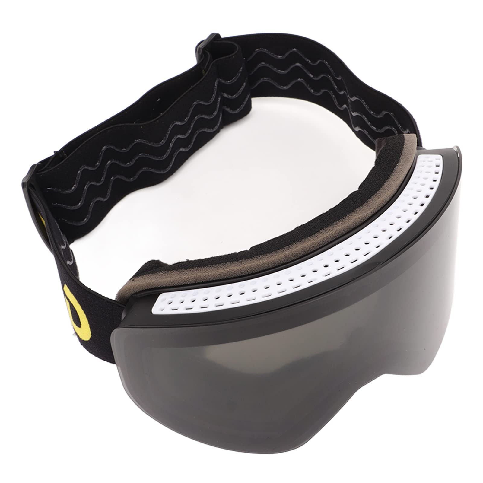 Anti-fog Ski Goggles, Side Clips Black TPU Protective Frame Adjustable Strap OTG Ski Goggles for Air Travel (Black Lens)