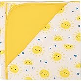 DREAMHALO Premium Baby Blankets, Soft Viscose from Bamboo Blanket for Boys and Girls, Nursery Crib Bedding Quilt for Newborn and Toddler, Cooling for Hot Sleepers, 50'' x 50'' Sun