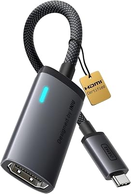 Adaptador USB C a HDMI, Certificación HDMI Oficial 4K@60Hz