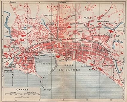 Cannes Vintage Town City Plan De La Ville Alpes Maritimes 1925 Old Antique Vintage Map Printed Maps Of Alpes Maritimes Amazon Co Uk Welcome