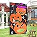 heytech Halloween Toss Games Pumpkin Bean Bag Toss Games + 3 Cute Bean Bags, Halloween Decorations Halloween Games for Kids Party Favor