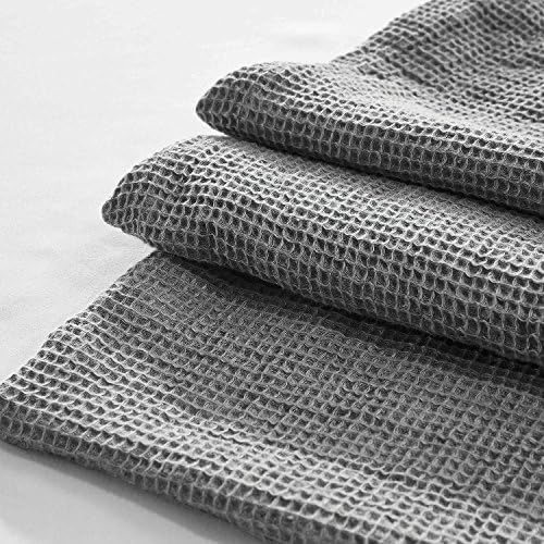 YUE Home Textile Linen Waffle Blanket Throw, Null, Grey