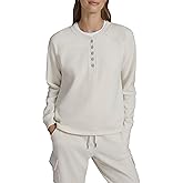 Andrew Marc Women's Buttons Rhinestones Crewneck Top