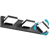 SOLFART Vanity Lights for Bathroom, Black 3 Light Bathroom Light Fixtures Modern Black LED Vanity Light Cool Light 6000K