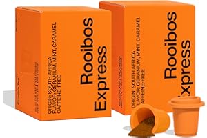 SATURNBIRD Instant Tea Cold Brew, Rooibos Tea, Unsweetened Instant Tea Powder, 100% Tea Leaves, Enjoy Hot/Cold, 24 Single Serves Tea Packets for Traveling Home Office