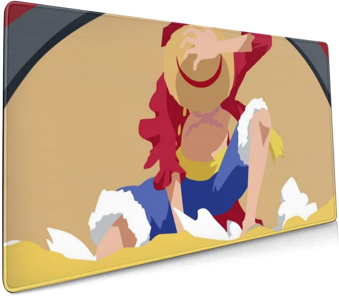 Anime One Piece Mouse Pad Rectangle Non-Slip Rubber Electronic Sports Oversized Large Mousepad Gaming Dedicated 15.8X35.4 Inch
