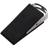 THJJSS Door Stoppers Security Door Stops,Black Rubber Door Stop Under Door Draft Stopper Heavy Duty Door Stopper Wedge Works 