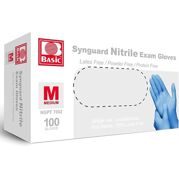 Amazon.com: Basic Medical Blue Nitrile Exam Gloves - Latex-Free