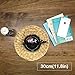 kilofly Natural Water Hyacinth Weave Placemat Round Braided Rattan Tablemats 11.8 inch x 2pc