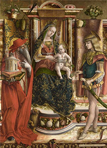 'Carlo Crivelli La Madonna Della Rondine (The Madonna Of The Swallow) ' Oil Painting, 8 X 11 Inch / 20 X 28 Cm ,printed On Polyster Canvas ,this High Resolution Art Decorative Prints On Canvas Is Perfectly Suitalbe For Bar Decor And Home Gallery Art And Gifts