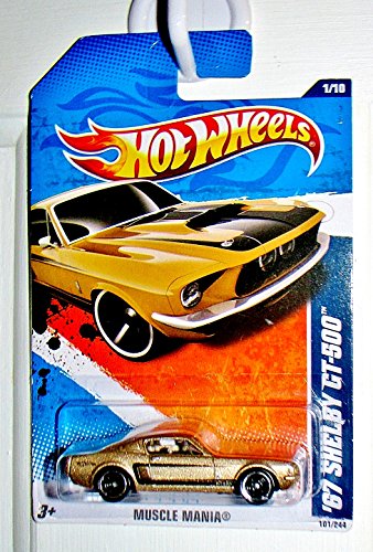 HOT WHEELS 2011 MUSCLE MANIA 1/10 GOLD '67 SHELBY GT-500 101/244