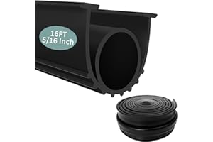 IVWNNN Garage Door Seal Bottom 5/16 Inch 16FT Garage Door Seal with T-End Prevent Drafts, Water & Dust (5/16 Inch, 16FT)