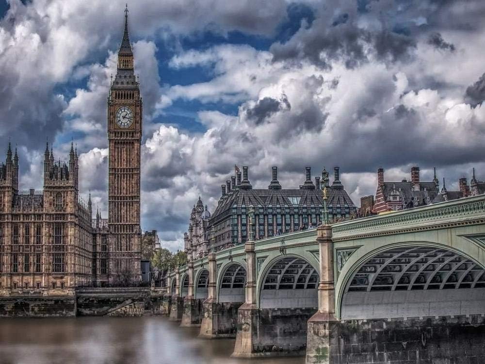 1000 Pieces Wooden Jigsaw Puzzle for Adult & Kids –Cloudy London