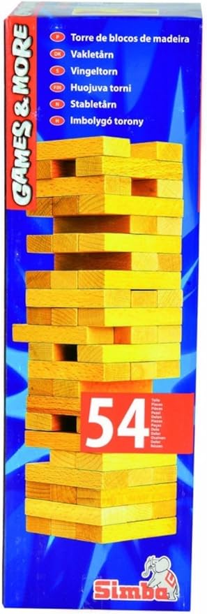 Simba G and M Wooden Tumbling Tower in Cream Color for Kids