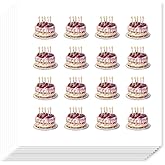 AHANDMAKER 320Pcs Birthday Cake Stickers, Cute Birthday Cake Paper Decals Self-Adhesive Label Stickers for Birthday Party Gift Favors, Envelope Seals, Scrapbooking, Calendars, Journals, Album