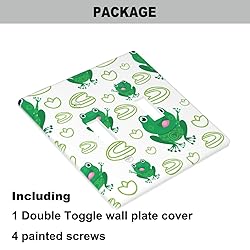 Pznen Cute Cartoon Frog Double Toggle Light Switch