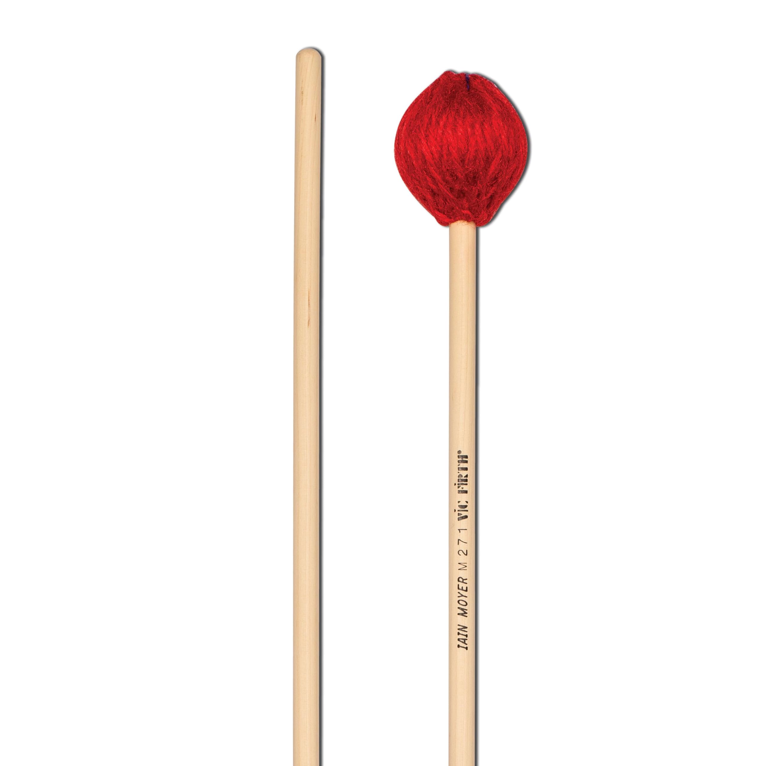 Vic FIrth - Corpsmaster® Signature Series Marimba Mallets - M271 - Iain Moyer - Medium to Medium-Hard - Red