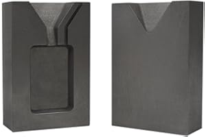 PMC SUPPLIES LLC 1 Troy Ounce Silver Rectangular Two Part Split Graphite Ingot Mold Precious Metal Casting Melting