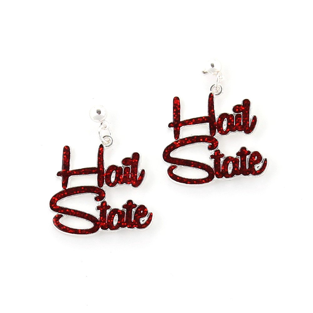 Seasons Jewelry Mississippi State Slogan Earrings
