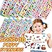 HORIECHALY Stickers for Kids 20 Different Sheets Cartoon 3D Puffy Stickers, 1000 Stickers for Teachers, Including Animals, Dinosaur, Cars Transportation, Foods, Cakes Marine Creature, Fishes and More.