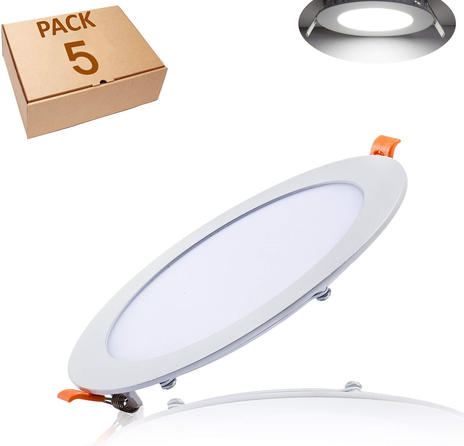 Yafido 12W Led Recessed Ceiling Light Round Ultra Slim LED Panel Light