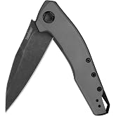 Kershaw Sanctum Pocket Knife, Gray, 2.98 Inch Wharncliffe Blade | EDC with Assisted Opening, Reversible Deep Carry, Everyday Carry for Men and Women