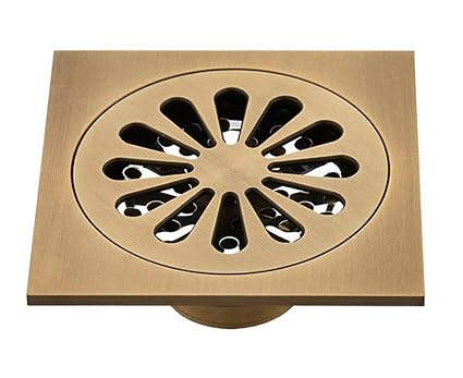 Brass Bathroom Tile Insert Floor Drainer With Removable