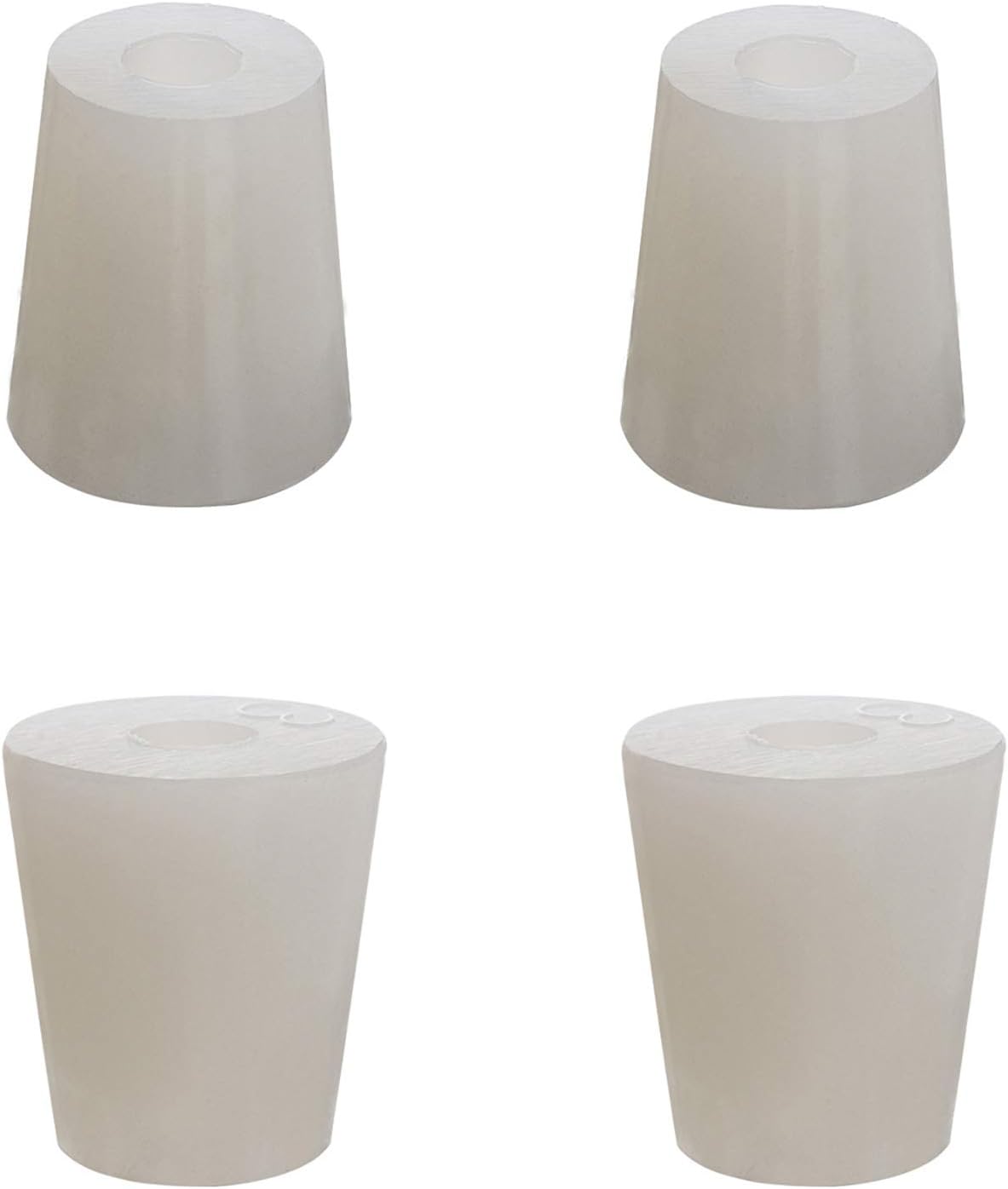 Silicone Stopper, 4 PCS Airlock Stopper, Carboy Airlock Stopper with 8mm Hole, Silicone Plugs for Homebrewing Beer/Kombucha (#3)
